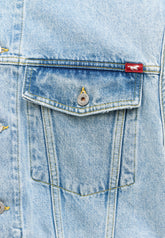 Męska Kamizelka Jensowa Mustang Florida Vest Denim Blue 1015160 5000 212